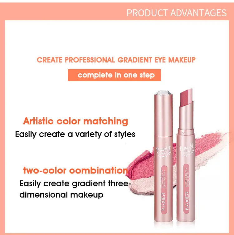 Waterproof Gradient Eye Shadow Stick with Earth Tones