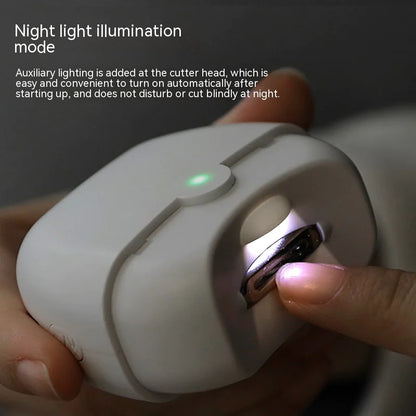 Korean Mini Electric Nail Clipper-USB-C Rechargeable • LED Illumination • Nail Crumb Storage