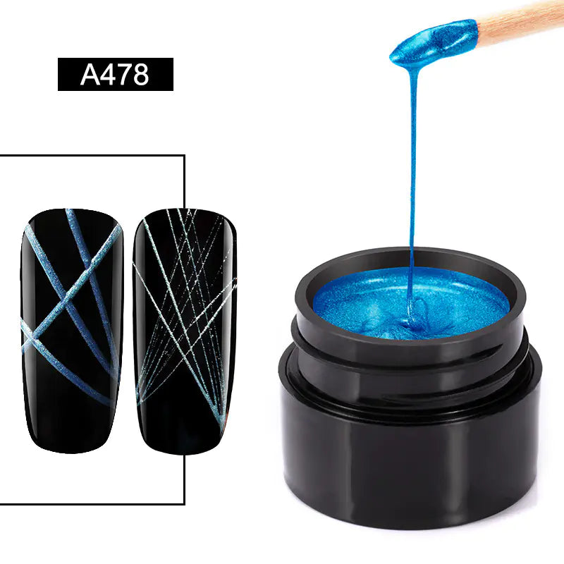 Multichrome Spider Gel Nail Art Liner – Precision Metallic Line Design System