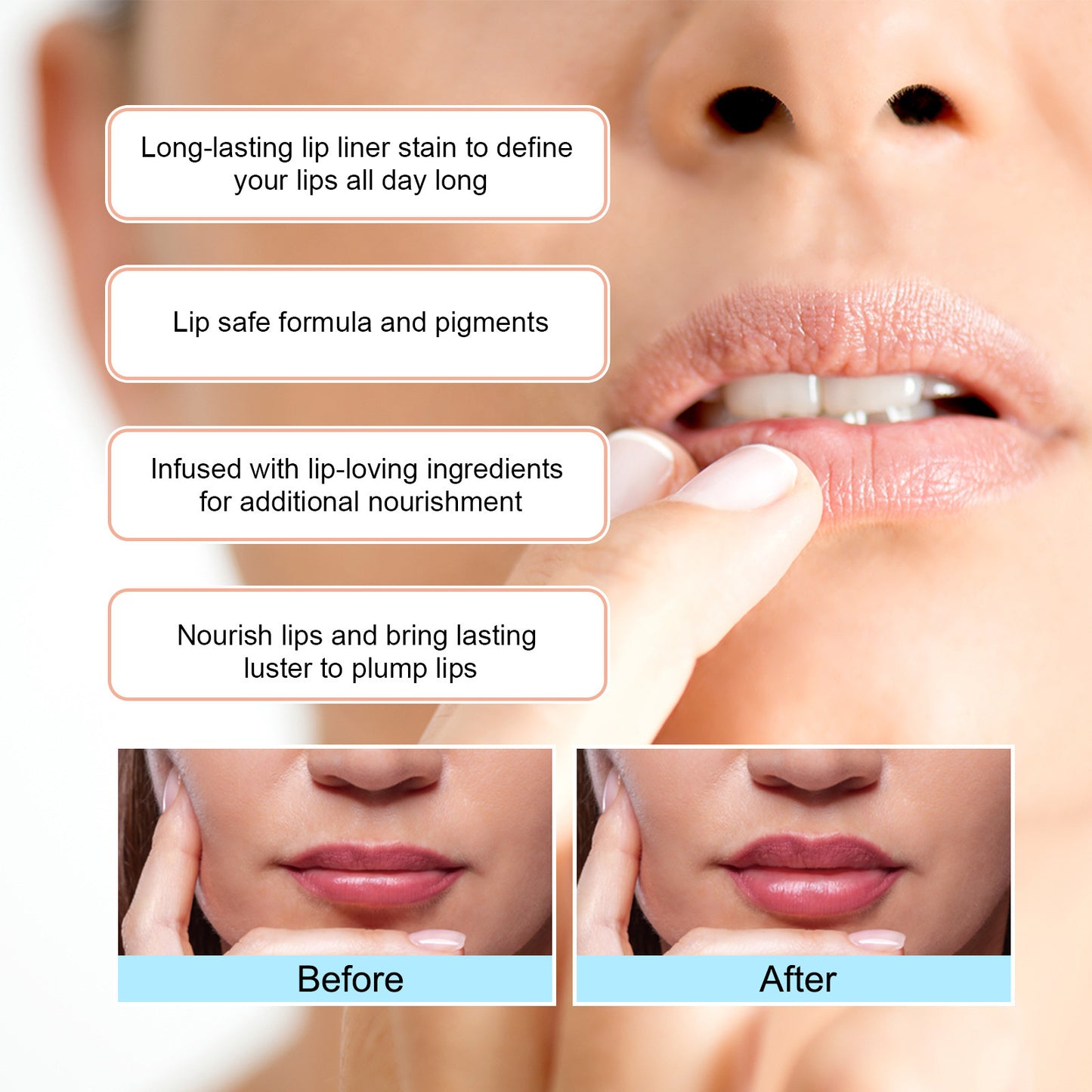 Waterproof Stripping Lip Liner