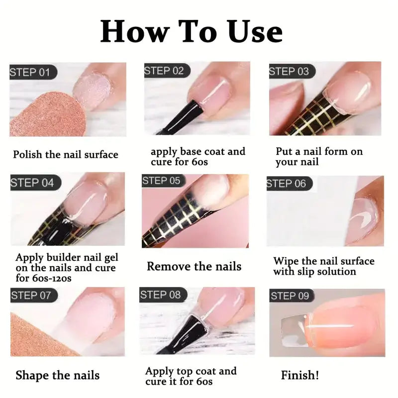 Nail Builder Extension Gel – High-Viscosity Sculpting Gel • UV/LED Curable • Structural Nail Enhancement