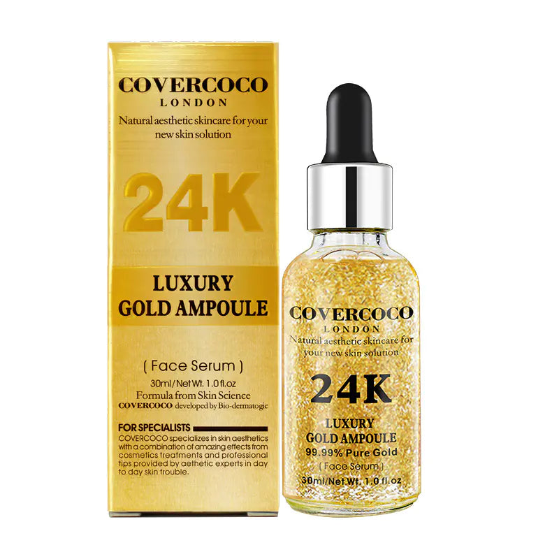 COVERCoco London 24K Luxury Gold Ampoule – Advanced Radiance & Firming Face Serum