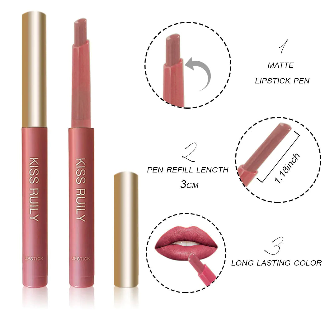 Silk Soft Lip Crayon Set - 6 Colors Makeup Kit
