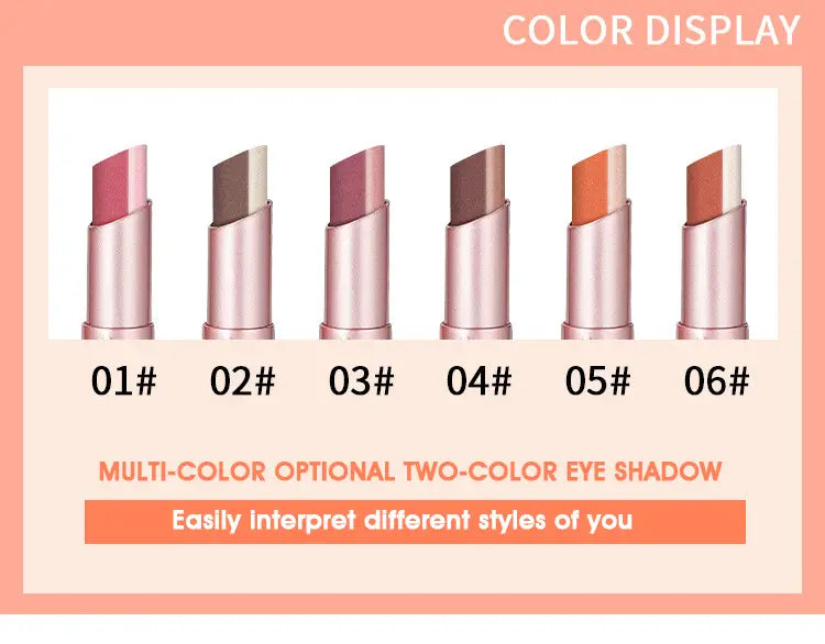 Waterproof Gradient Eye Shadow Stick with Earth Tones