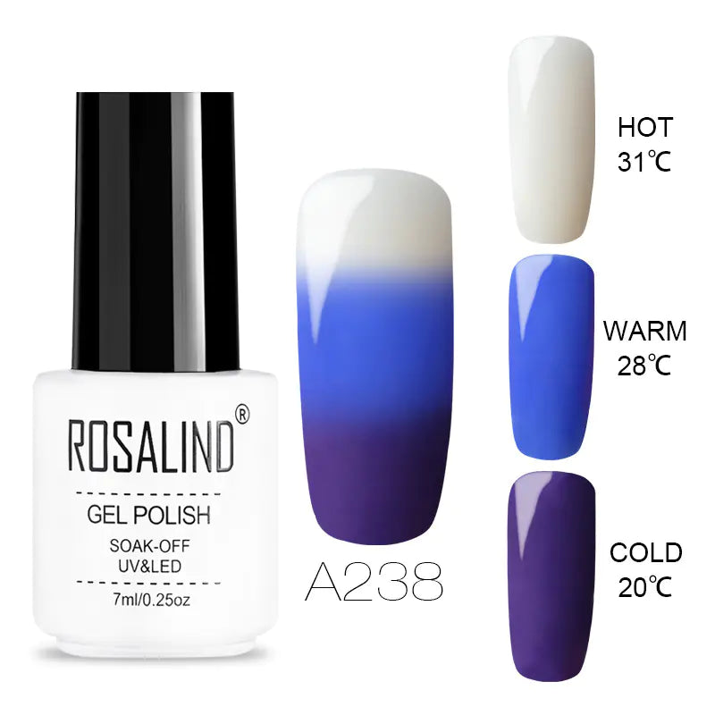 Temperature-Changing Gel Nail Polish Thermochromic UV/LED Gel • Soak-Off System • Multi-State Color Transition