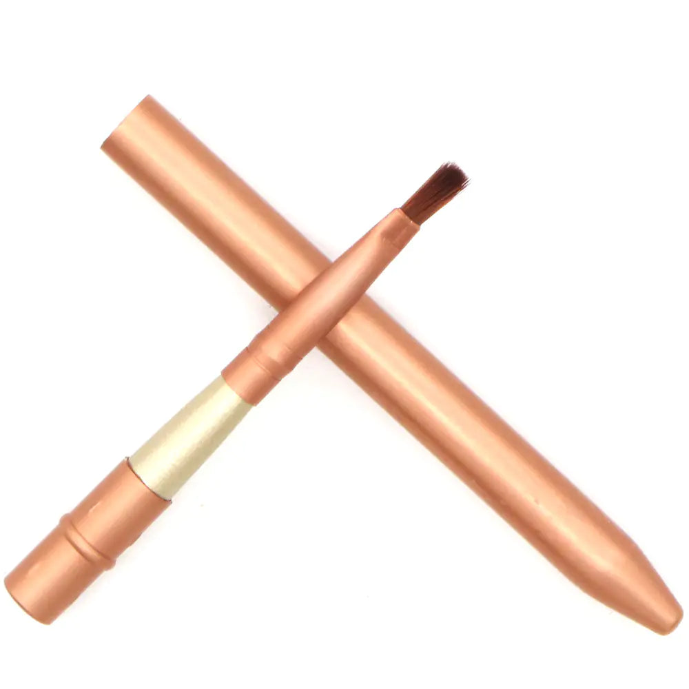 12-Piece Gold Makeup Brush Set - Professional Full-Face Tool Kit