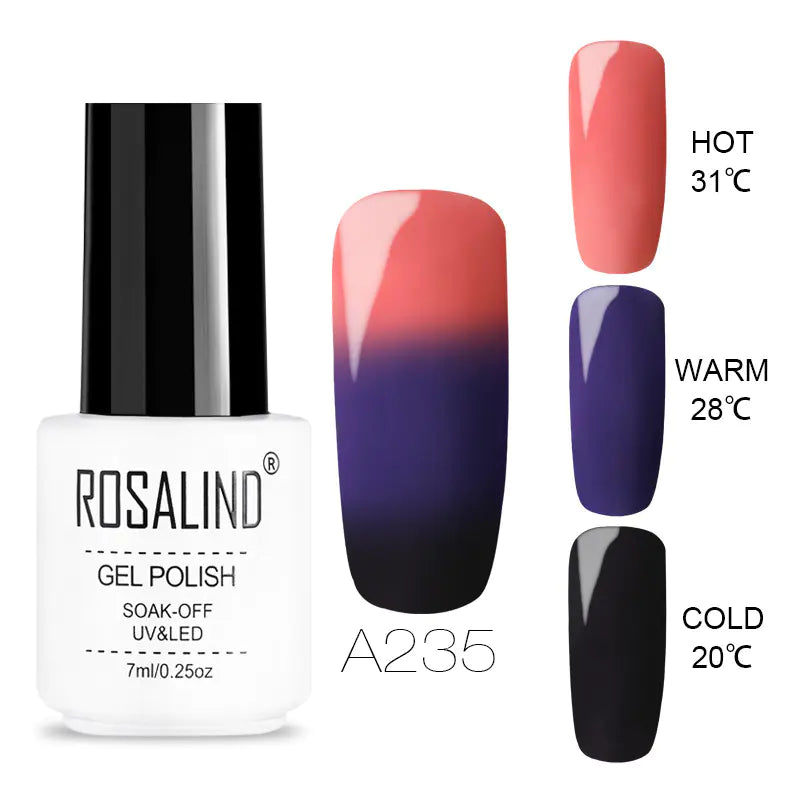 Temperature-Changing Gel Nail Polish Thermochromic UV/LED Gel • Soak-Off System • Multi-State Color Transition
