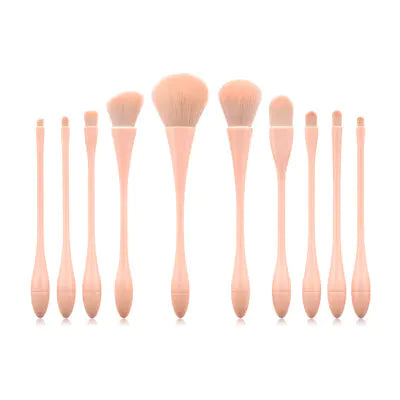 High-End Pink Makeup Brush Set - Luxury Full-Face Application Kit