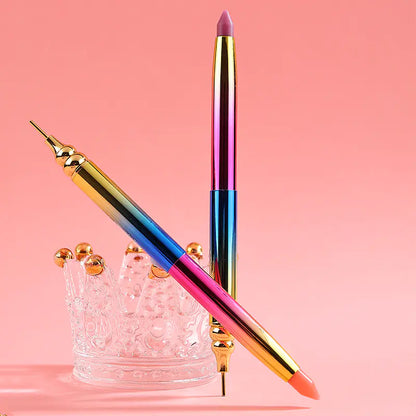 Nail Art Dotting Tool – Rotary Telescopic Dual-Tip Precision Drill Pen