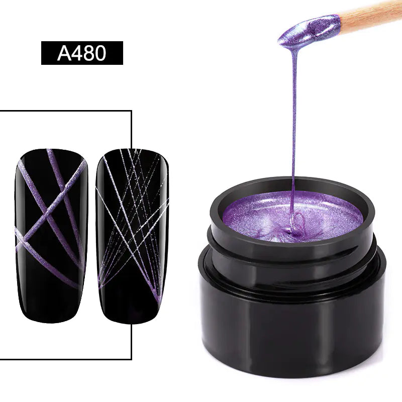 Multichrome Spider Gel Nail Art Liner – Precision Metallic Line Design System