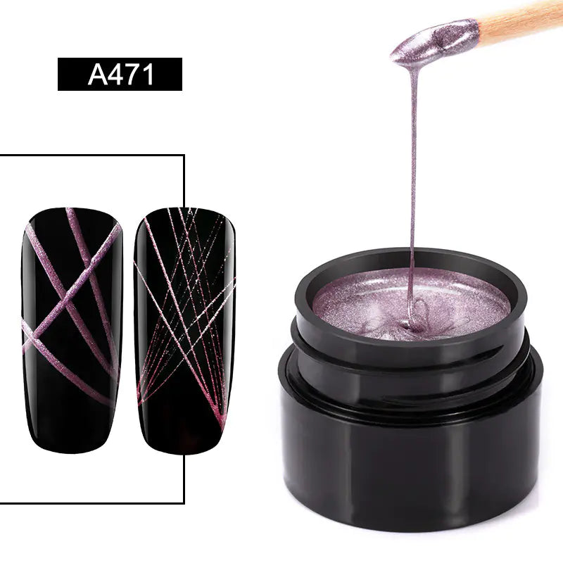 Multichrome Spider Gel Nail Art Liner – Precision Metallic Line Design System