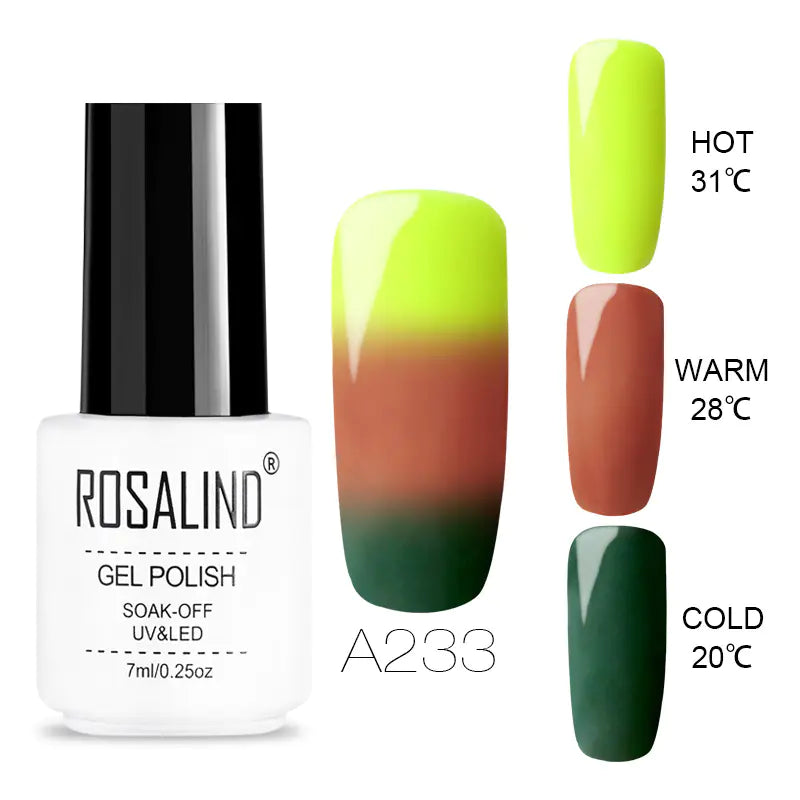 Temperature-Changing Gel Nail Polish Thermochromic UV/LED Gel • Soak-Off System • Multi-State Color Transition