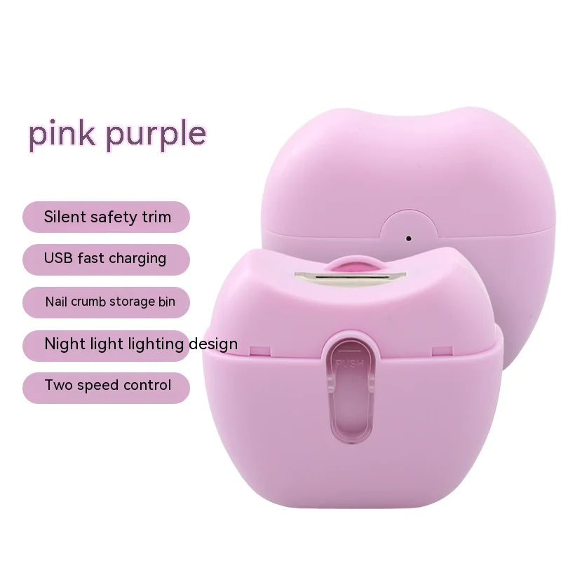 Korean Mini Electric Nail Clipper-USB-C Rechargeable • LED Illumination • Nail Crumb Storage