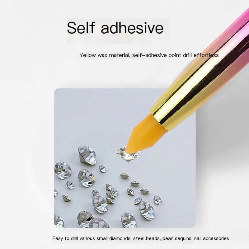 Nail Art Dotting Tool – Rotary Telescopic Dual-Tip Precision Drill Pen