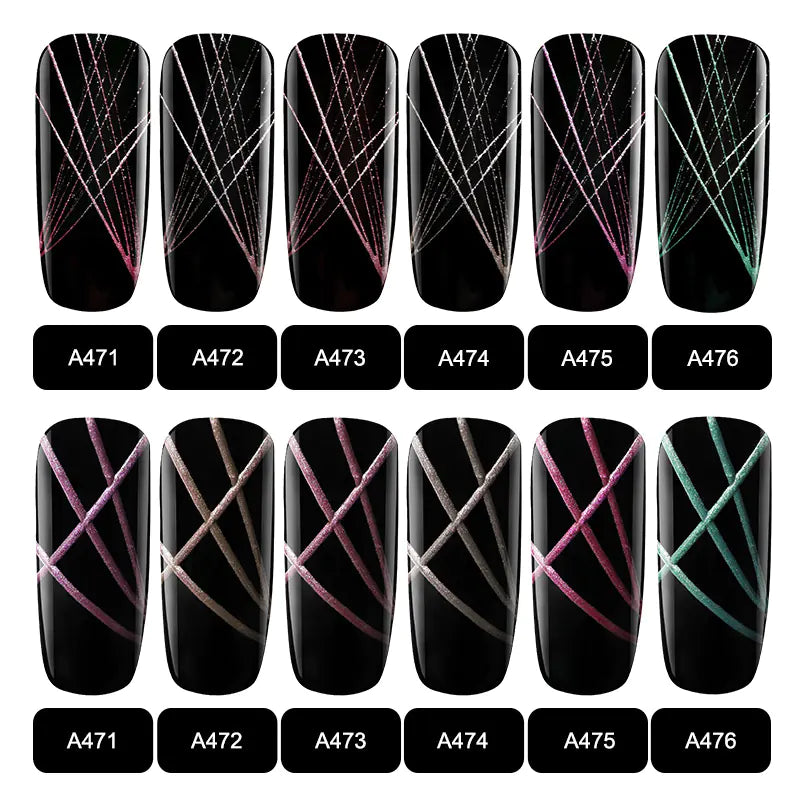 Multichrome Spider Gel Nail Art Liner – Precision Metallic Line Design System