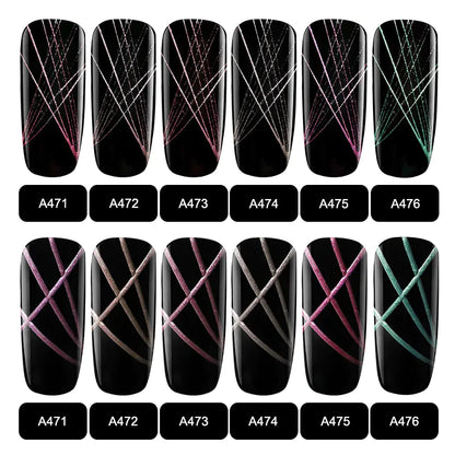 Multichrome Spider Gel Nail Art Liner – Precision Metallic Line Design System
