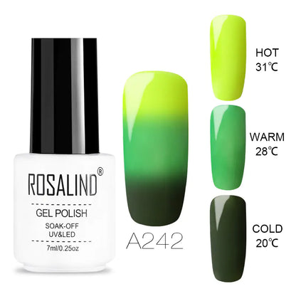 Temperature-Changing Gel Nail Polish Thermochromic UV/LED Gel • Soak-Off System • Multi-State Color Transition