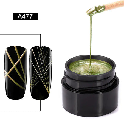 Multichrome Spider Gel Nail Art Liner – Precision Metallic Line Design System