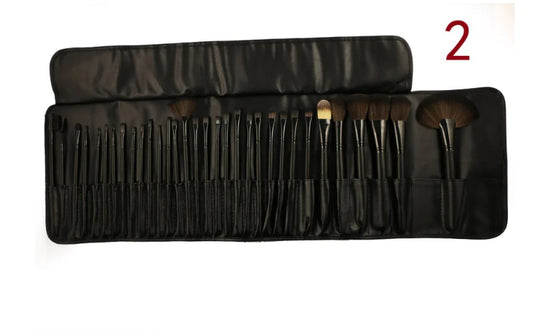 Professional Makeup Brush Set with Roll-Up Case 32-Piece